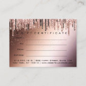 Cadeaubon Makeup Hair Nail Shop Drift Roos Visitekaartje (Achterkant)