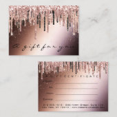 Cadeaubon Makeup Hair Nail Shop Drift Roos Visitekaartje (Voorkant / Achterkant)