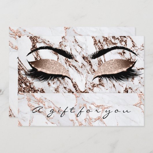 Cadeaubon Marble Copper Lash Beauty Makeup (Voorkant / Achterkant)
