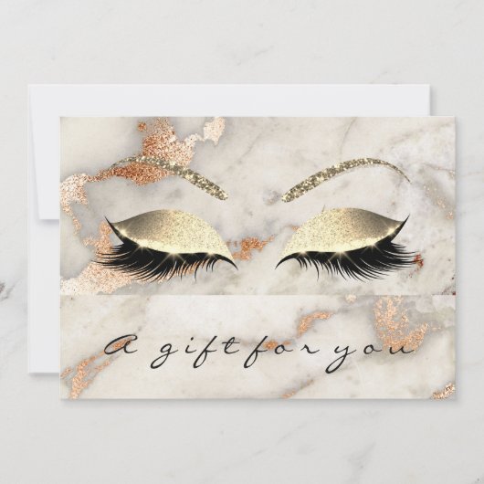 Cadeaubon Marble Copper Lashes Coral Makeup (Voorkant)