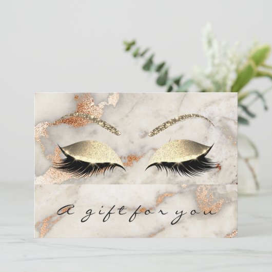 Cadeaubon Marble Copper Lashes Coral Makeup (Staand voorkant)