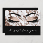 Cadeaubon Marmer Koper Wimpers Studi Make-up (Voorkant / Achterkant)