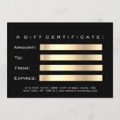 Cadeaubon Marmer Koper Wimpers Studi Make-up (Achterkant)