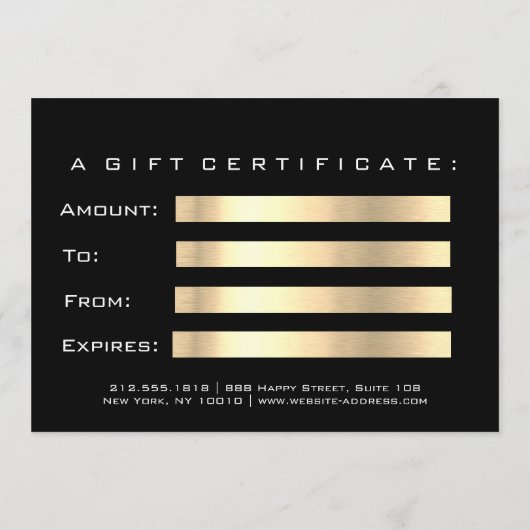 Cadeaubon Marmer Koper Wimpers Studi Make-up (Achterkant)