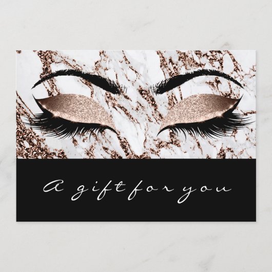 Cadeaubon Marmer Koper Wimpers Studi Make-up (Voorkant)