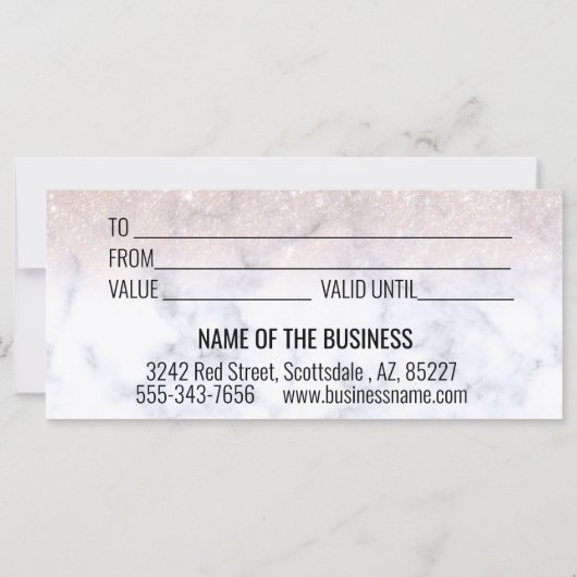 Cadeaubon Marmeren Gouden Schaar Kapperszaak (Achterkant)