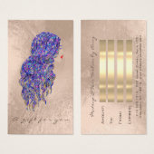 Cadeaubon Mermaid Gold Hairdresser Makeup Visitekaartje (Voorkant /achterkant)