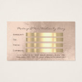 Cadeaubon Mermaid Gold Hairdresser Makeup Visitekaartje (Achterkant)