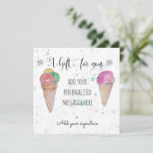 Cadeaubon met aquarel ijs feestdagenkaart (Staand voorkant)