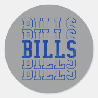Cadeaubon met de achternaam Vintage Bills voor man Ronde Sticker