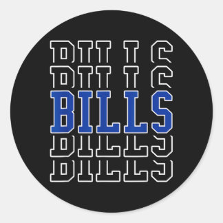Cadeaubon met de achternaam Vintage Bills voor man Ronde Sticker