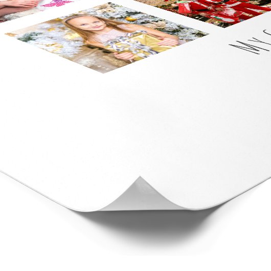 Cadeaubon met foto collage voor OPA trots OPA Poster (Hoek)