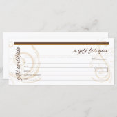 Cadeaubon met modern SWF-motif (Voorkant / Achterkant)