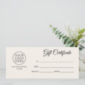 Cadeaubon met vintage logo (Staand voorkant)