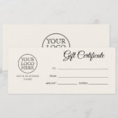 Cadeaubon met vintage logo (Voorkant / Achterkant)
