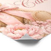 Cadeaubon met vintage teddybeer en kaarten poster (Hoek)