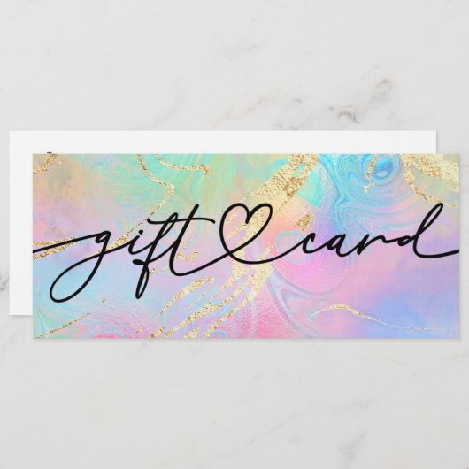 cadeaubon met vloeibare marmer (Voorkant / Achterkant)