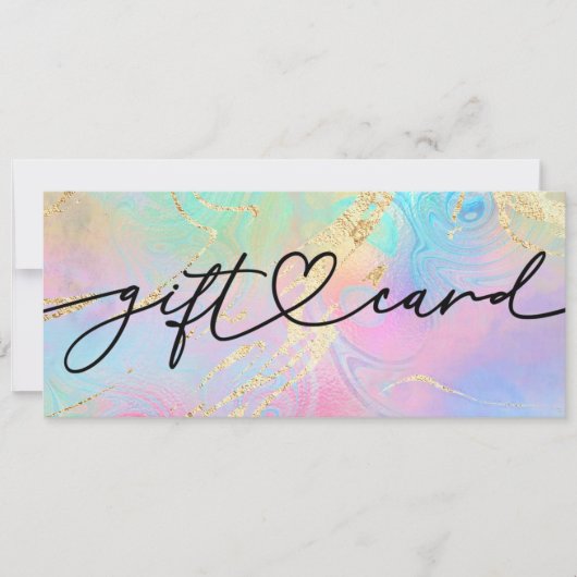 cadeaubon met vloeibare marmer (Voorkant)