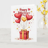 Cadeaubon met vreugdevolle harten kaart (Gele Bloem)