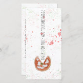 Cadeaubon met waterverf pizza (Voorkant / Achterkant)