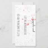 Cadeaubon met waterverf pizza (Achterkant)