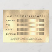 Cadeaubon Metallic Gold Lash Beauty Makeup (Achterkant)