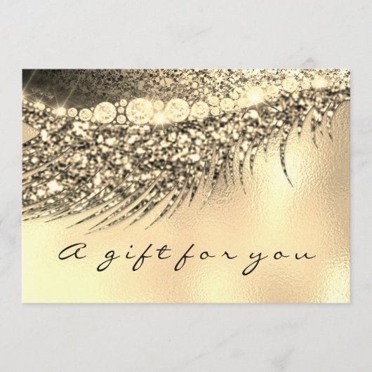 Cadeaubon Metallic Gold Lash Beauty Makeup (Voorkant)