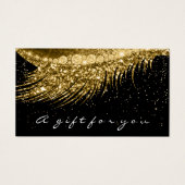 Cadeaubon Metallic Gold Lash Black Makeup Visitekaartje (Voorkant)