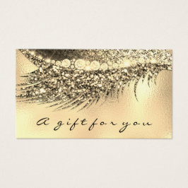 Cadeaubon Metallic Gold Lash Glam Make-up Visitekaartje