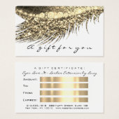 Cadeaubon Metallic Gold Lash White Makeup Visitekaartje (Voorkant /achterkant)
