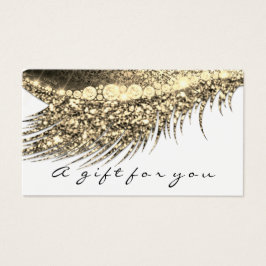 Cadeaubon Metallic Gold Lash White Makeup Visitekaartje