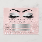 Cadeaubon Microbl Gray Cosmetoloog Lashes Briefkaart (Voorkant)