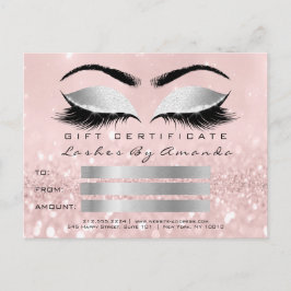 Cadeaubon Microbl Gray Cosmetoloog Lashes Briefkaart