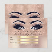 Cadeaubon Microblading Cosmetoloog Lash 1 Briefkaart (Voorkant / Achterkant)