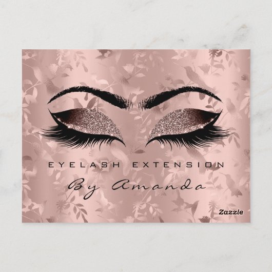 Cadeaubon Microblading Roos Lashes Makeup Briefkaart (Achterkant)