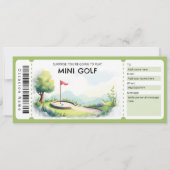 Cadeaubon Minigolf Kaart (Voorkant)