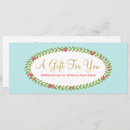 Cadeaubon mode en schoonheidsfeestdag (Voorkant / Achterkant)