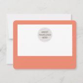 CADEAUBON modern zakelijk sinaasappel wit (Achterkant)