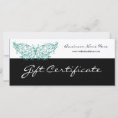 Cadeaubon: Mooi Turquoise Butterfly (Achterkant)