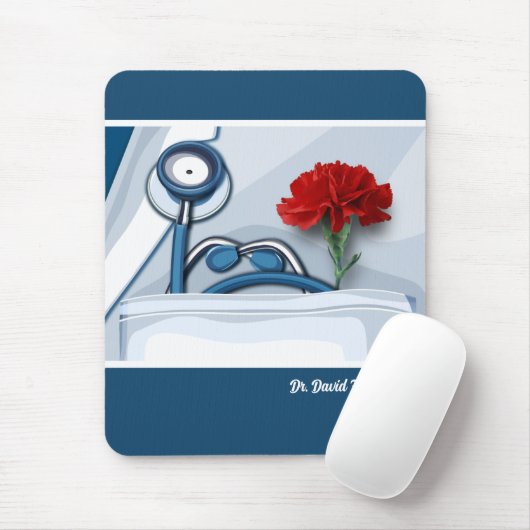 Cadeaubon naam van de arts muismat (Met muis)