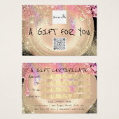 Cadeaubon Nagels Gouden Make-up Drips QR-code Visitekaartje (Voorkant /achterkant)