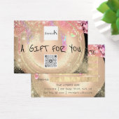 Cadeaubon Nagels Gouden Make-up Drips QR-code Visitekaartje (Bureau)
