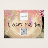 Cadeaubon Nagels Gouden Make-up Drips QR-code Visitekaartje (Voorkant)