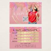 Cadeaubon Nagels Haar Make-up Drips QR Foto Visitekaartje (Voorkant /achterkant)