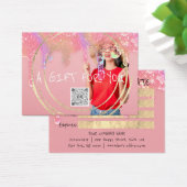 Cadeaubon Nagels Haar Make-up Drips QR Foto Visitekaartje (Bureau)