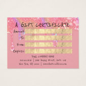 Cadeaubon Nagels Haar Make-up Drips QR Foto Visitekaartje (Achterkant)