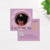 Cadeaubon Nails Hair Dresser Makeup Paars Vierkante Visitekaartjes (Bureau)