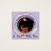 Cadeaubon Nails Hair Dresser Makeup Violet Vierkante Visitekaartjes (Voorkant)