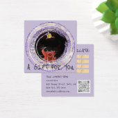 Cadeaubon Nails Hair Dresser Makeup Violet Vierkante Visitekaartjes (Bureau)