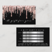 Cadeaubon Nails Makeup Eyelash Roos Black Visitekaartje (Voorkant / Achterkant)